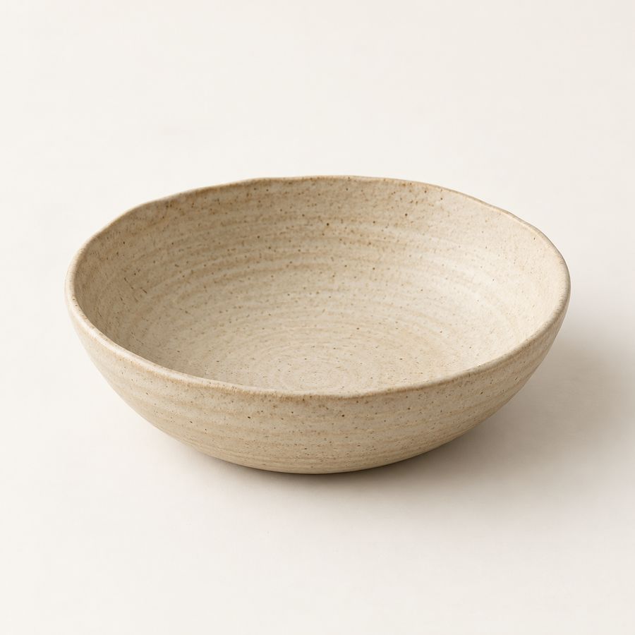 Stoneware bowl, oat