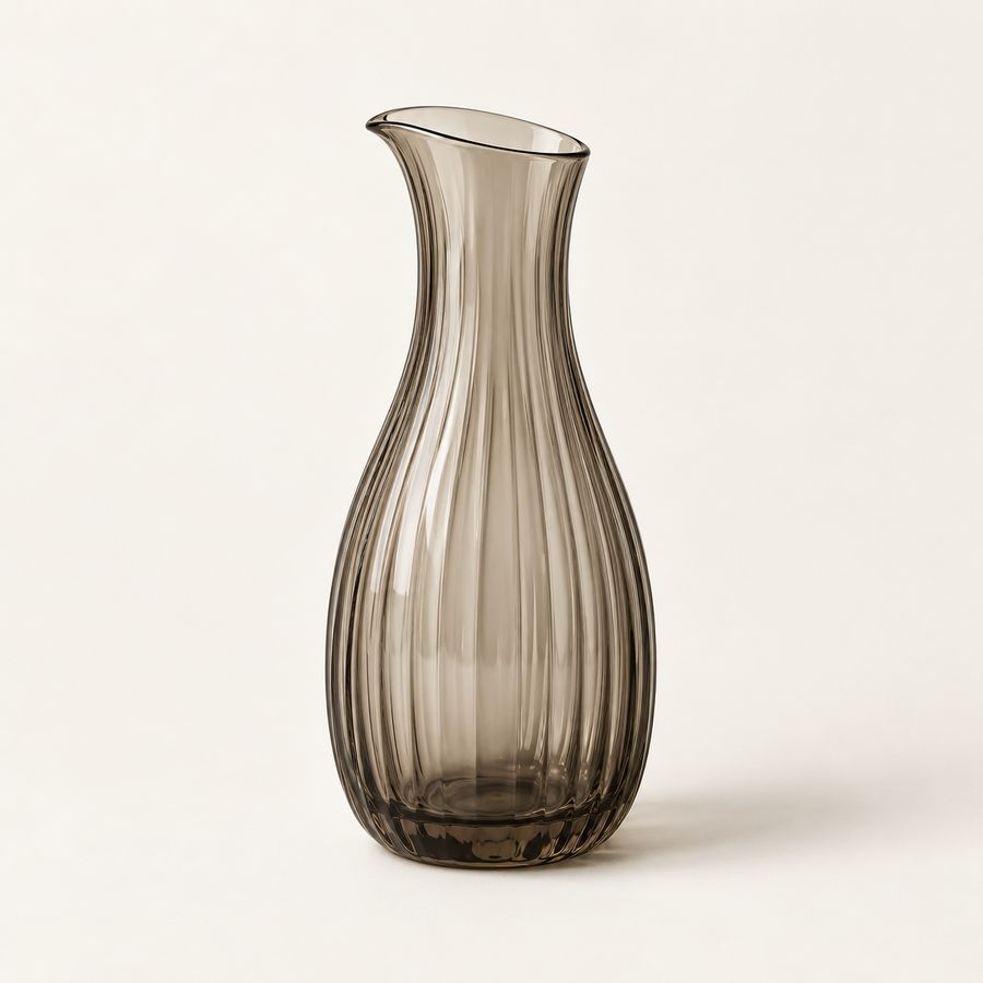 Fluted carafe, smoke