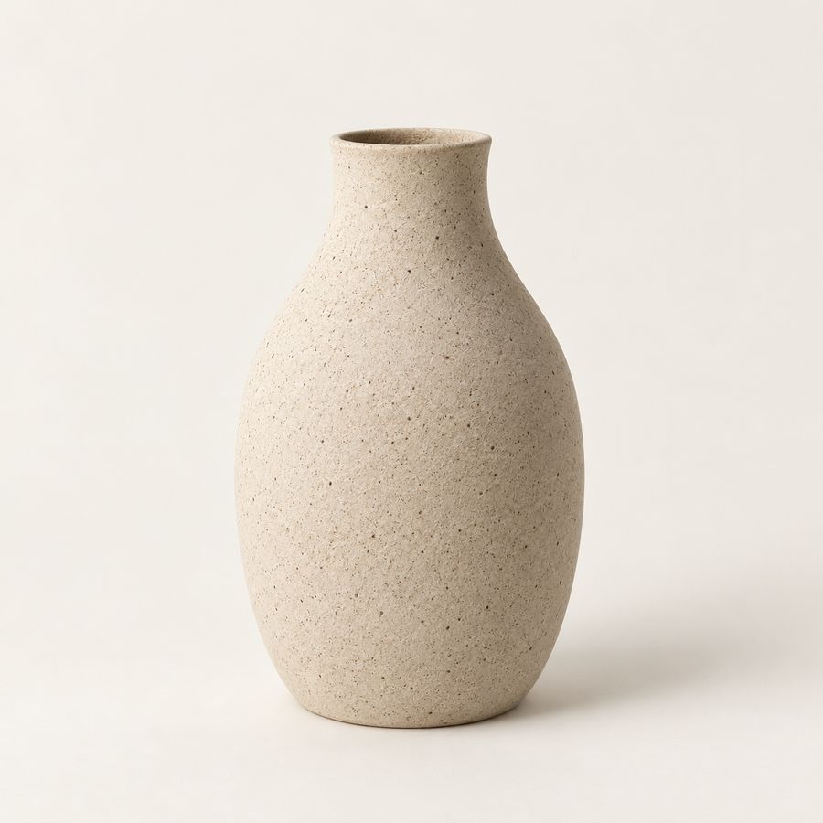 Speckled vase, clay