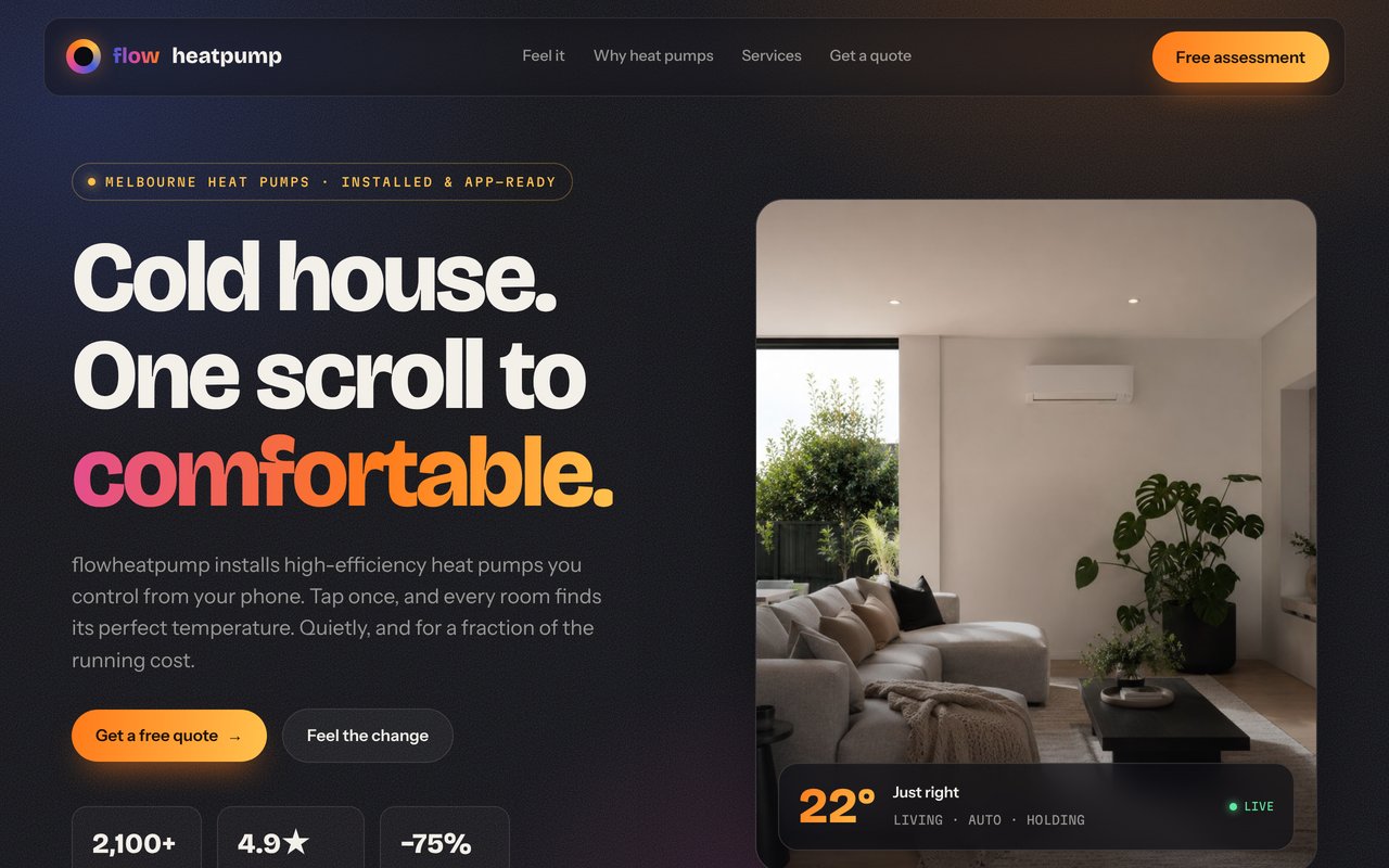 flowheatpump website